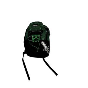Green and Black Minecraft Backpack